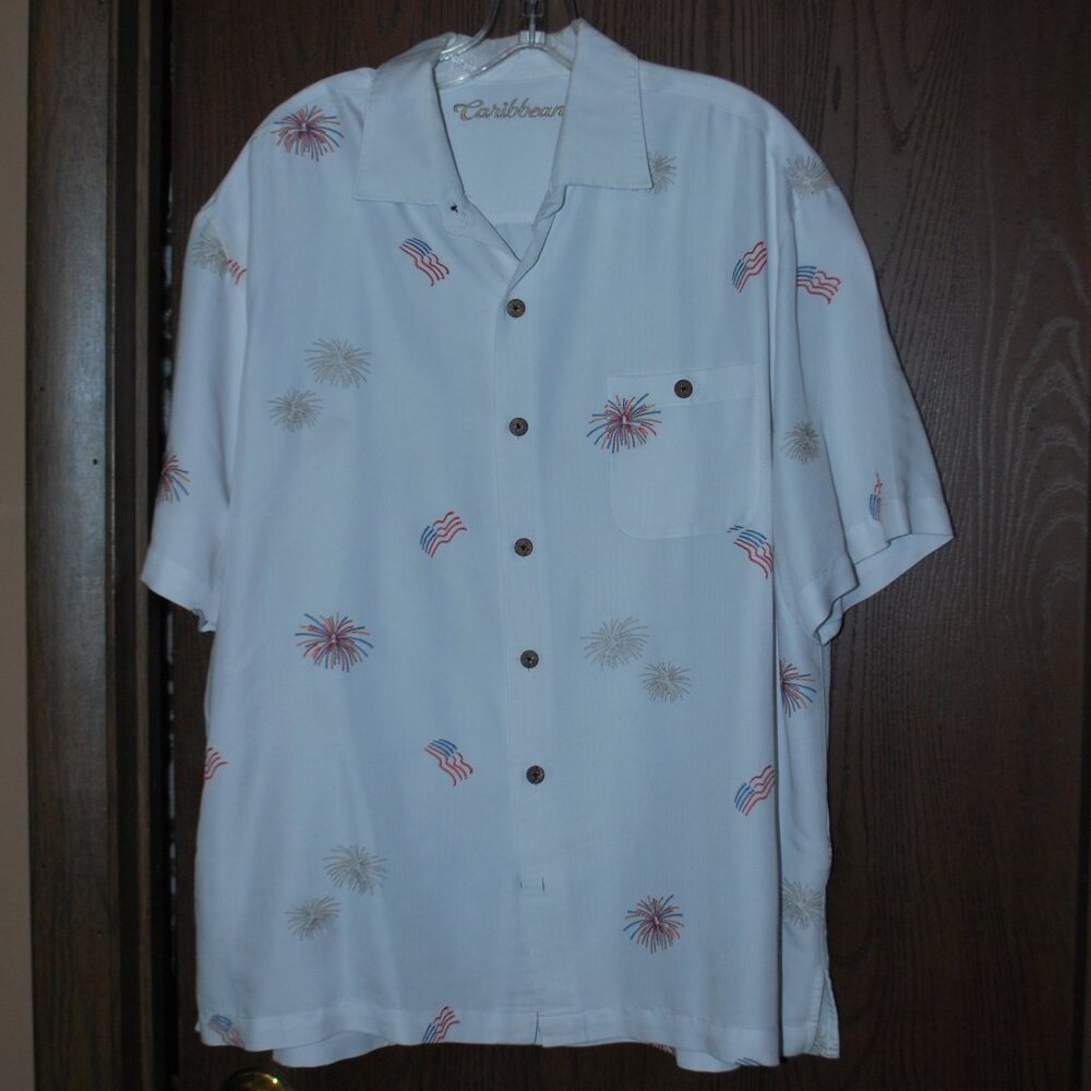 Caribbean Patriotic Short-sleeve Shirt - XL
